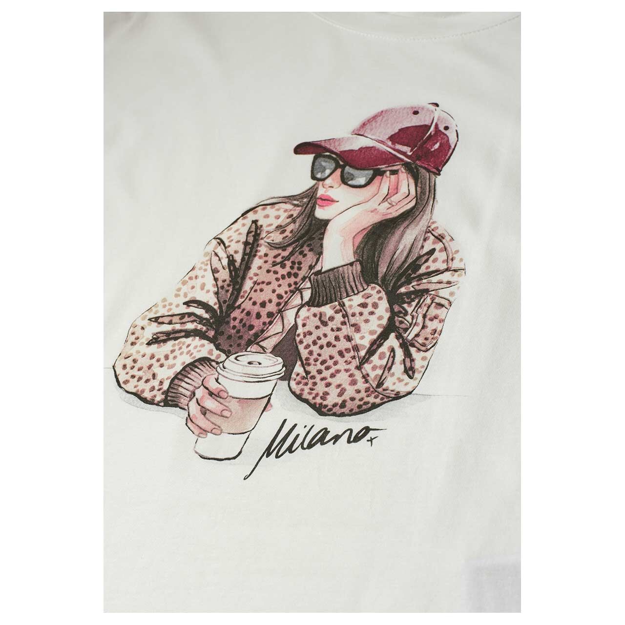 Street One Studio Damen T-Shirt Lady Print off white