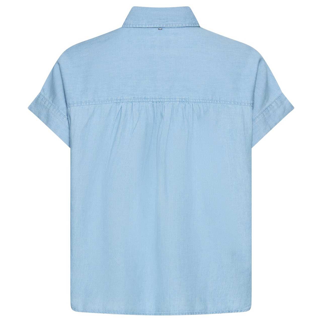 Damen Kurzarm Bluse von Camel active in Hellblau, Rückansicht