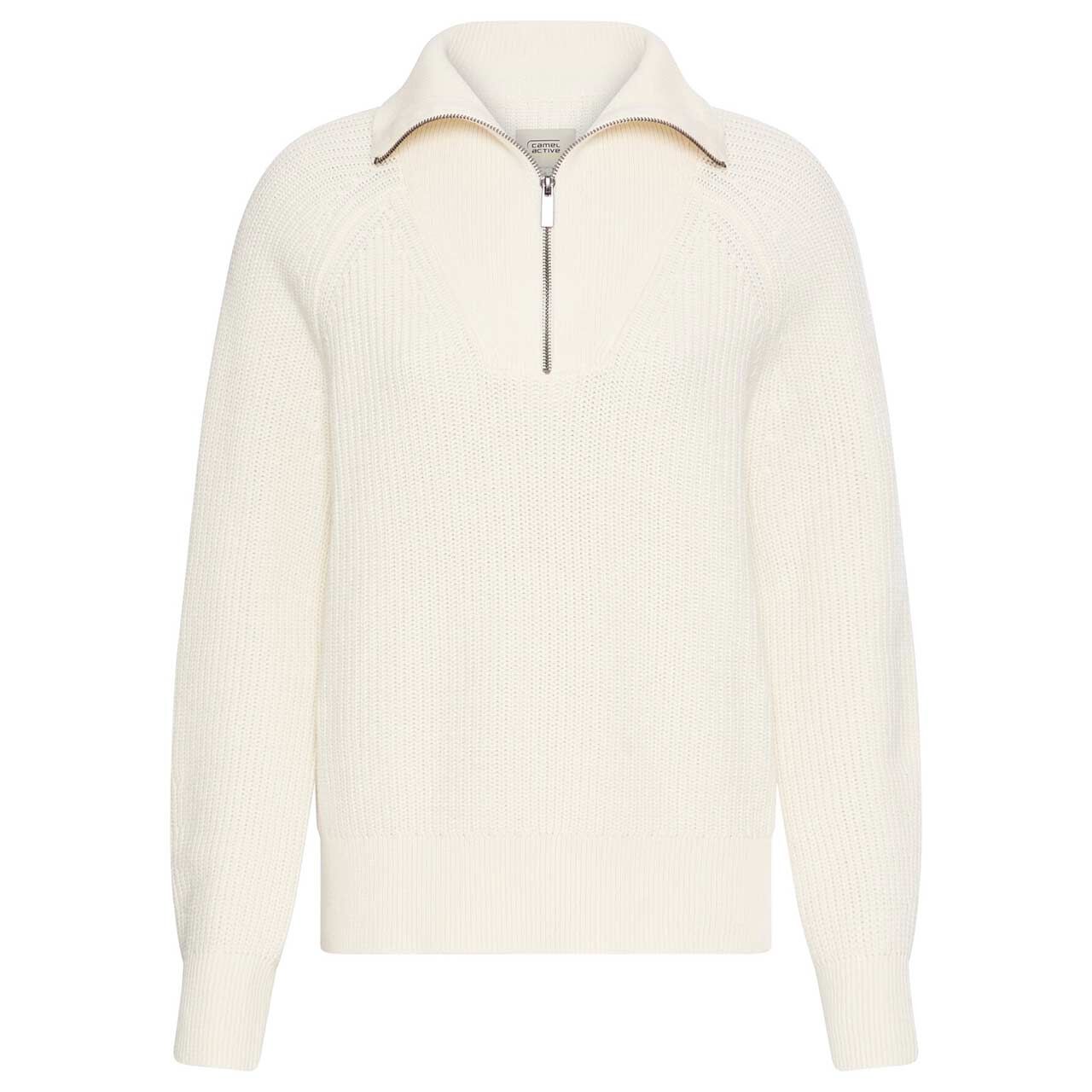 Camel active Damen Pullover Troyer milk white
