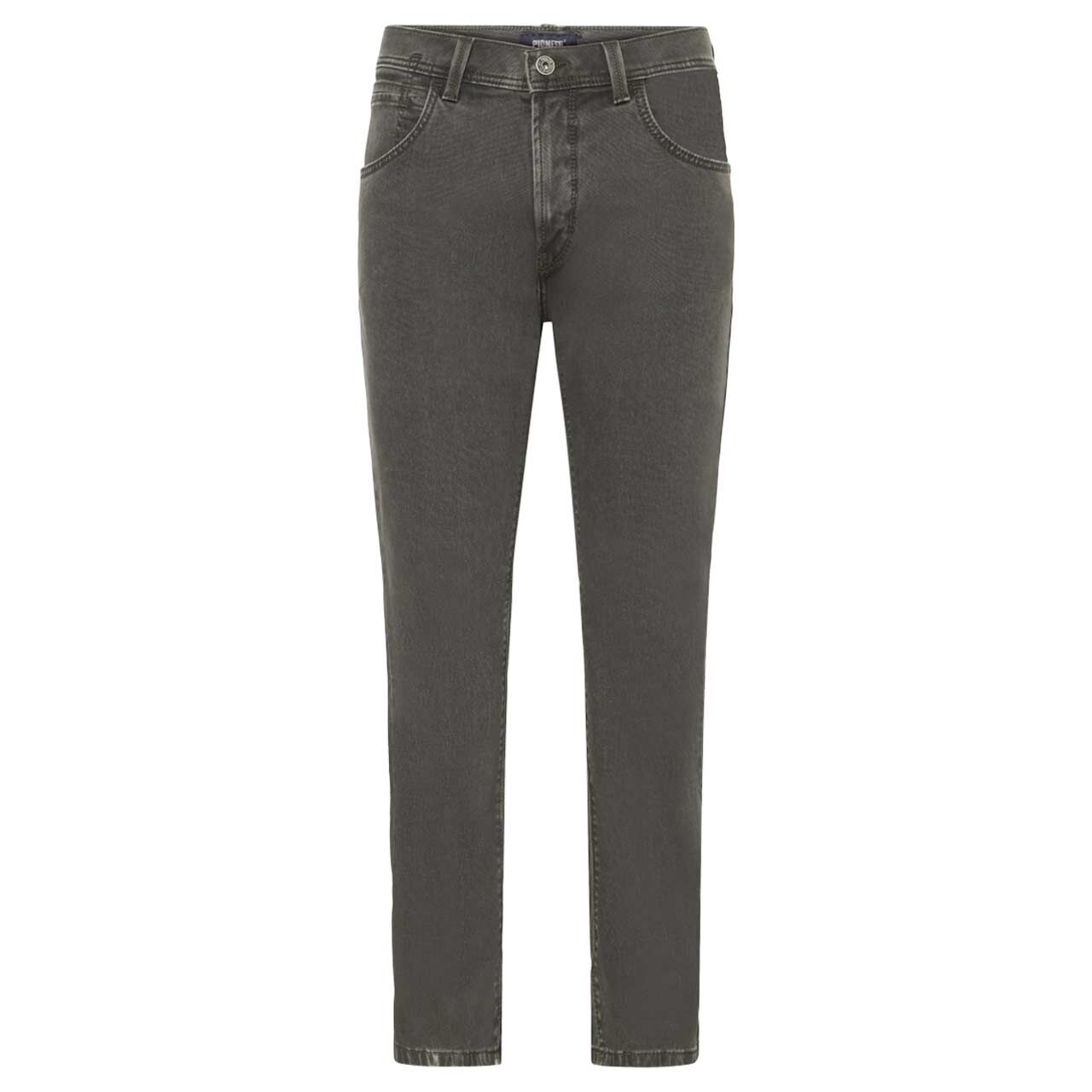 Stretch Herrenjeans Rando in Grau angewaschen, Vorderansicht