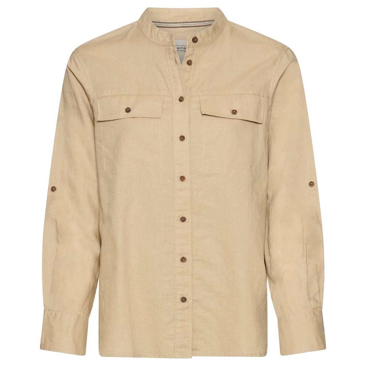 Camel active Damen Langarm Leinen Bluse sand