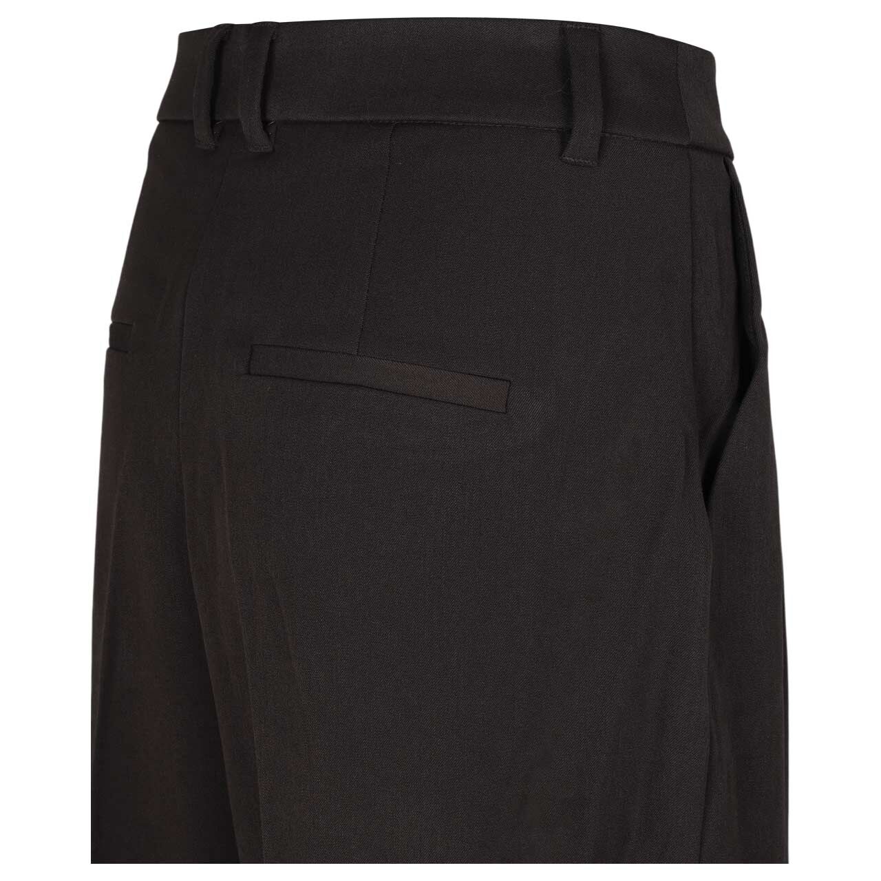 Stretch Damen 7/8 Hose Barrel Leg von s.Oliver in Dunkelbraun, Detailansicht Bund