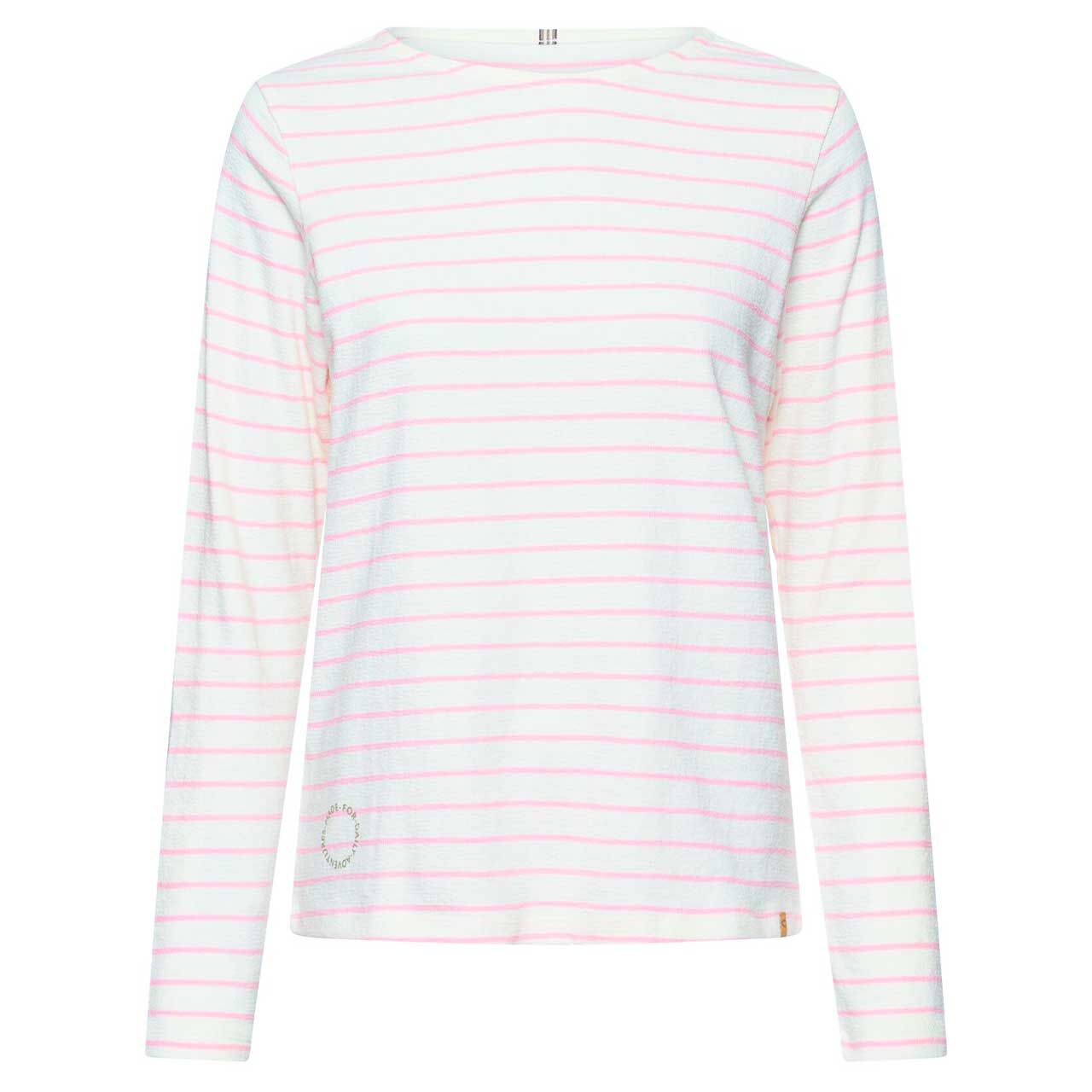 Camel active Damen Langarm Shirt milk white pink striped
