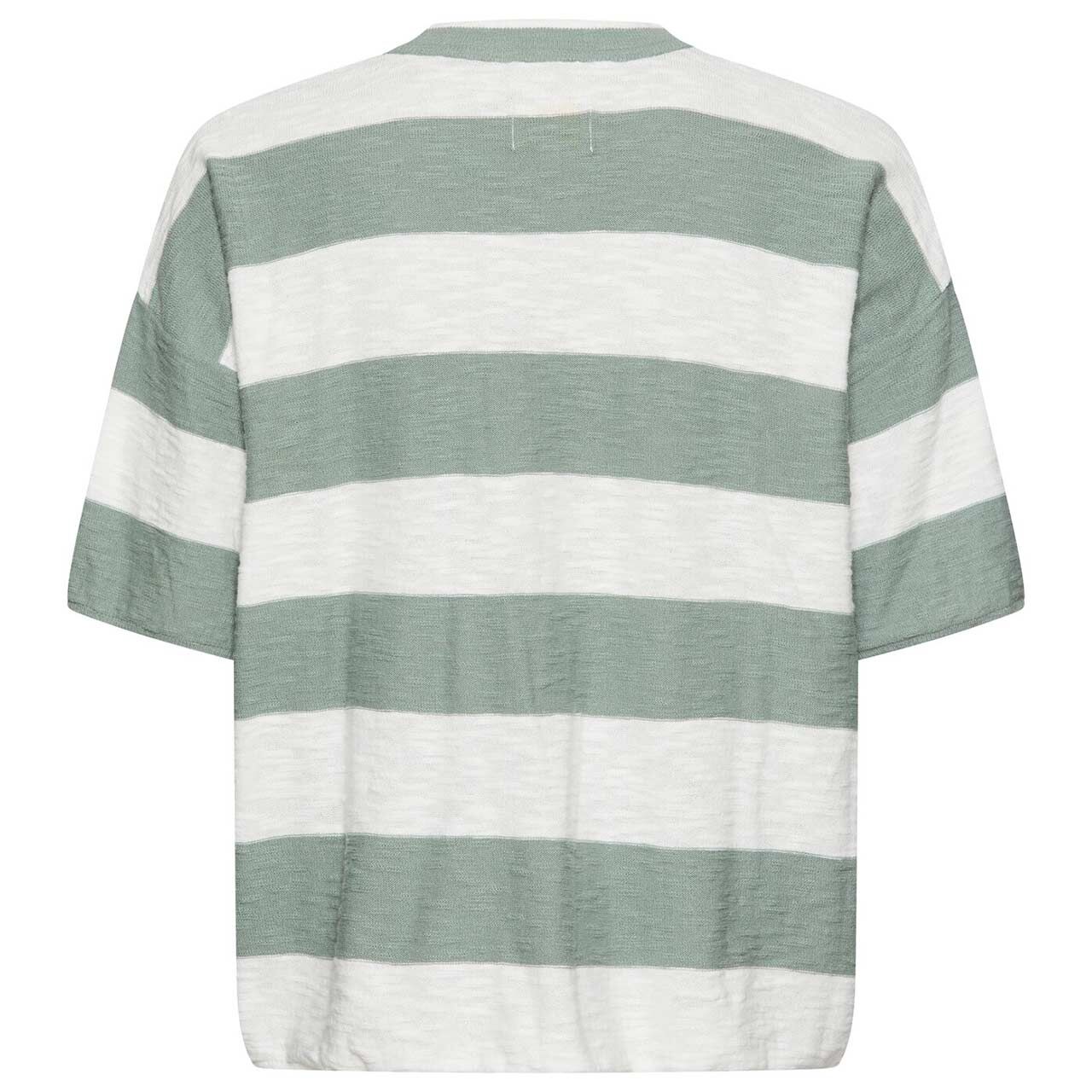 Damen T-Shirt von Camel active in Jadegrün gestreift, Rückansicht