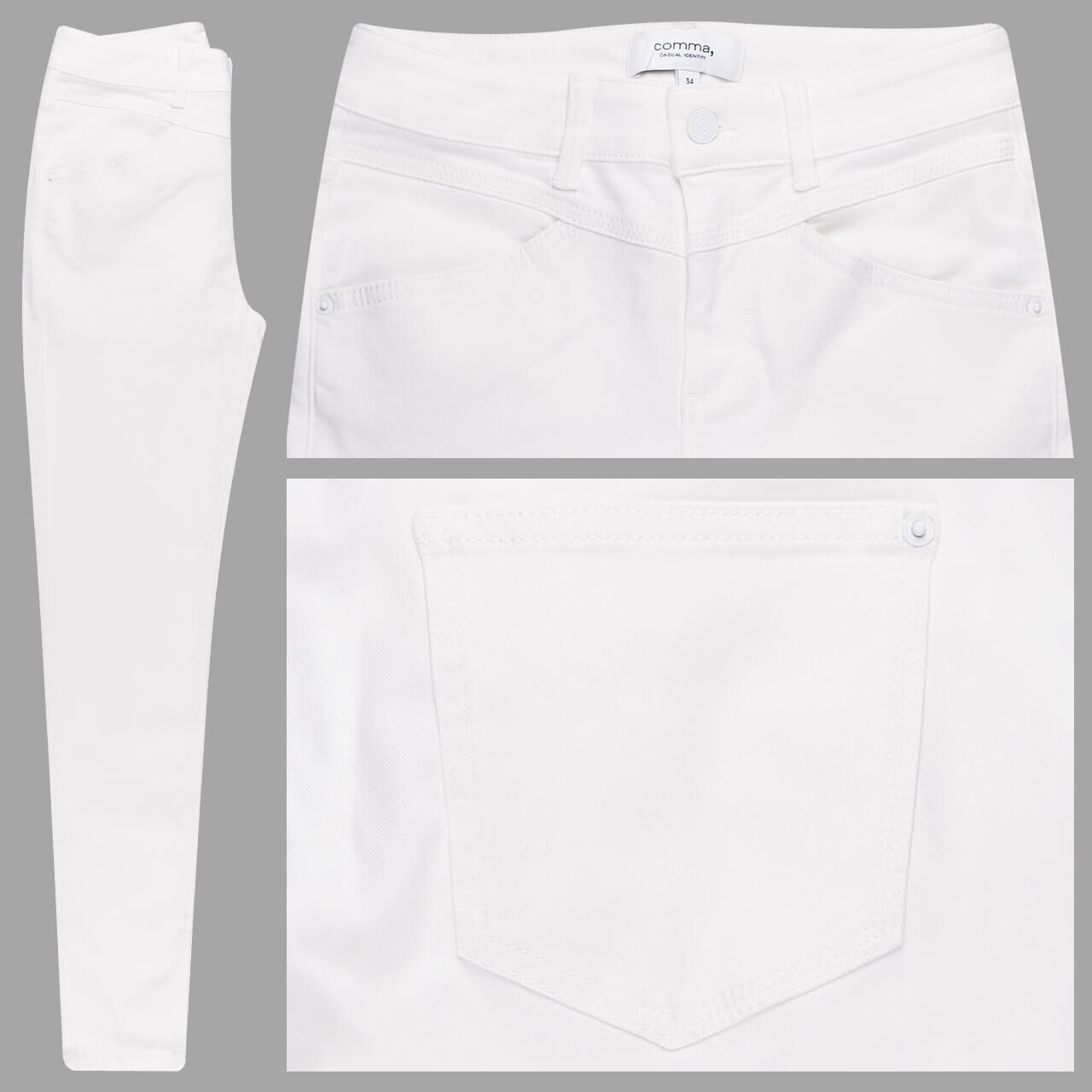 Comma Damen Ankle Skinny Jeans creamy off white Comma Damen Ankle Skinny Jeans creamy off white
