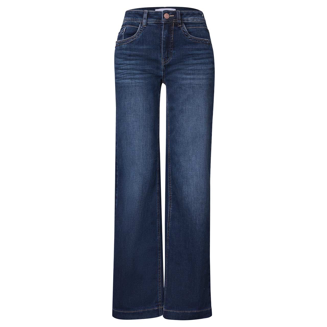 Street One Emee Wide Leg Jeans dark blue clean washed