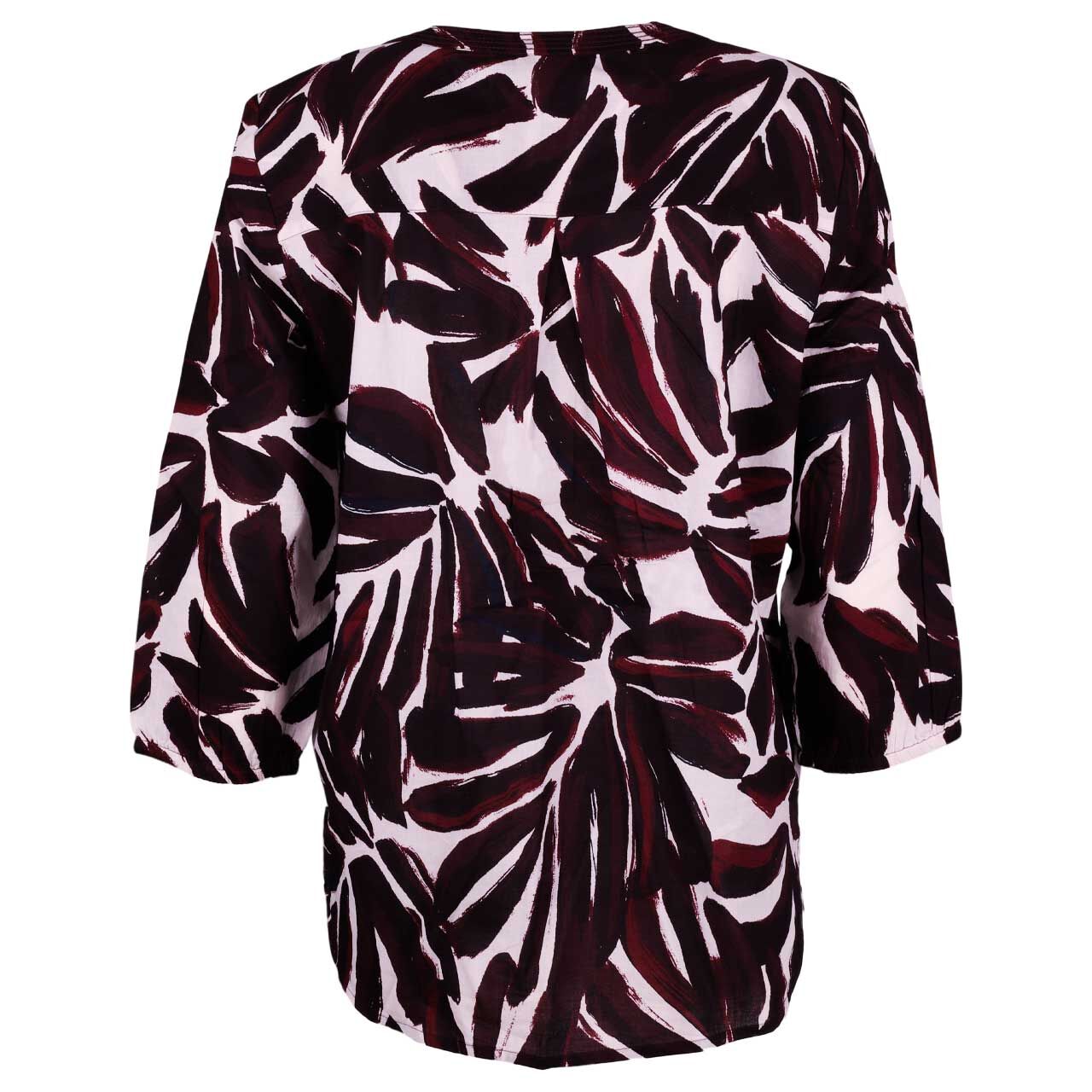 Damen 3/4 Arm Bluse Printed Light Cotton von Cecil in Burgunderrot mit Print, Rückansicht
