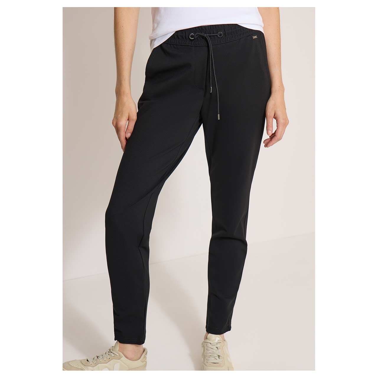 Damen Hose Tracey von Cecil in Schwarz, Vorderansicht am Model