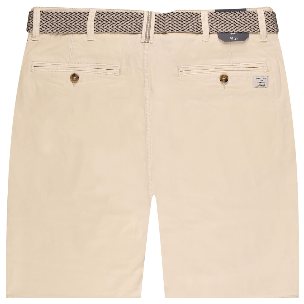 Baumwoll Bermuda Dawson von Lerros in Hellbeige, Rückansicht
