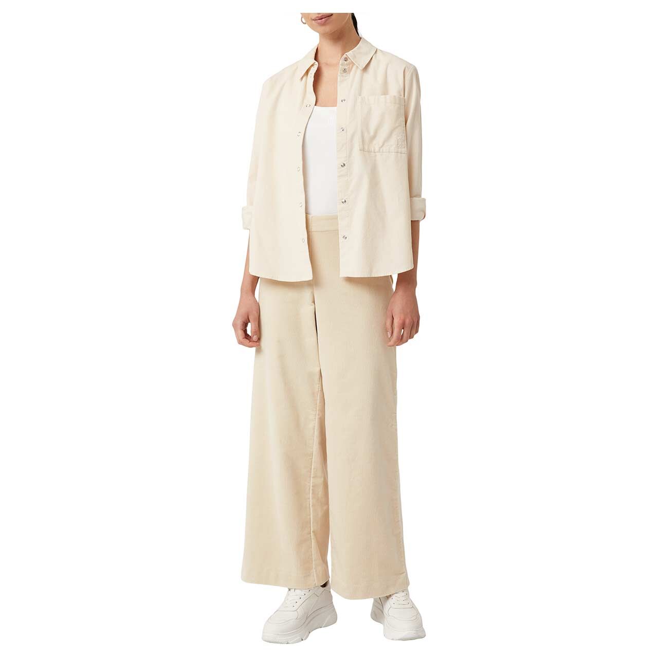 Comma Damen Langarm Bluse light sand