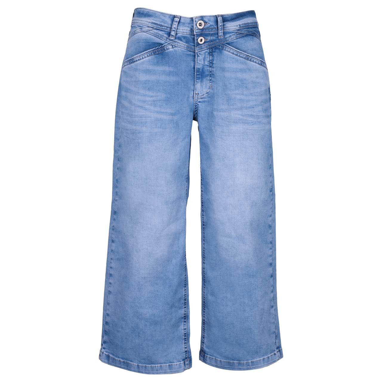 Street One Wide Leg 7/8 Jeans light blue washed