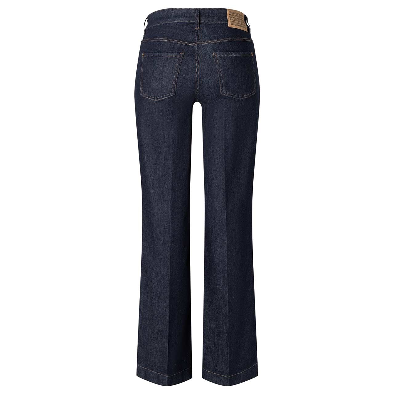 Stretch Damenjeans Wide von MAC in Dunkelblau, Rückansicht