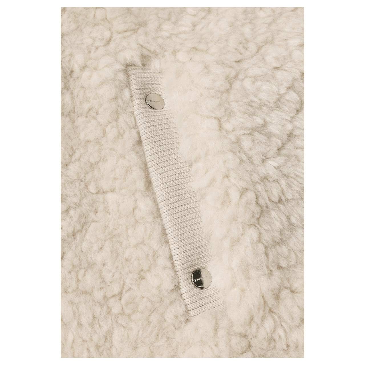 Street One Damen Teddy Weste Curly Fake Fur smooth stone sand