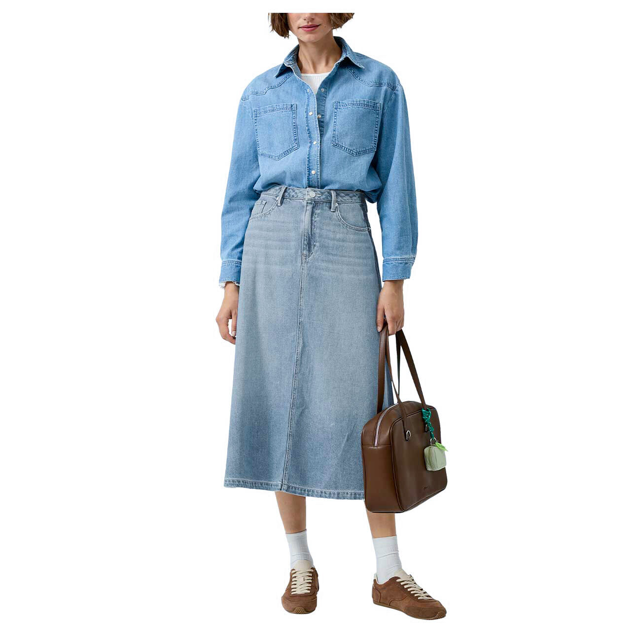 Damen Jeansrock von s.Oliver in Hellblau, Ganzkörperansicht Model