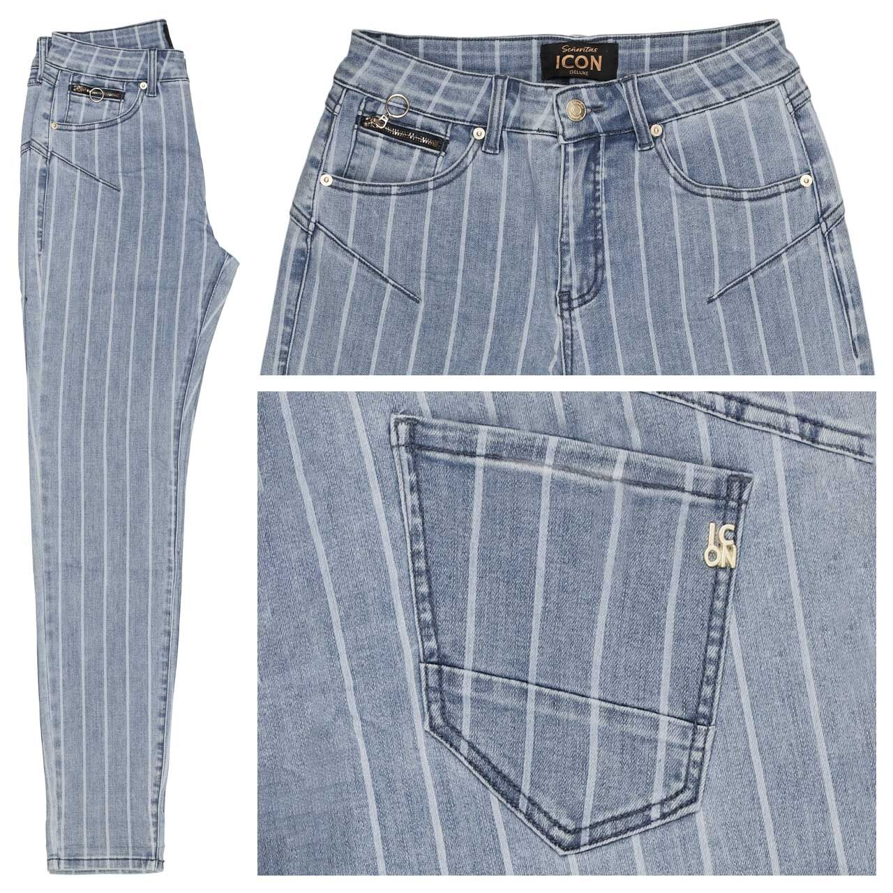 Senoritas ICON California Sunrise Jeans light blue striped
