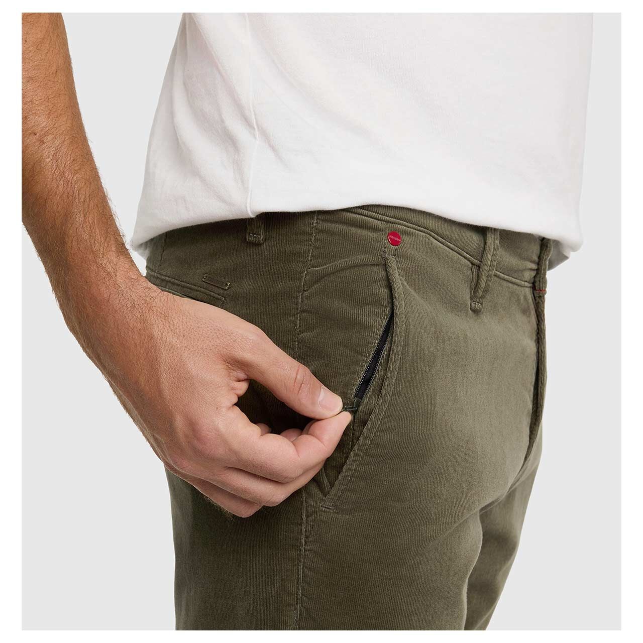 MAC Flexx Driver Pants Chino Cordhose leaf green