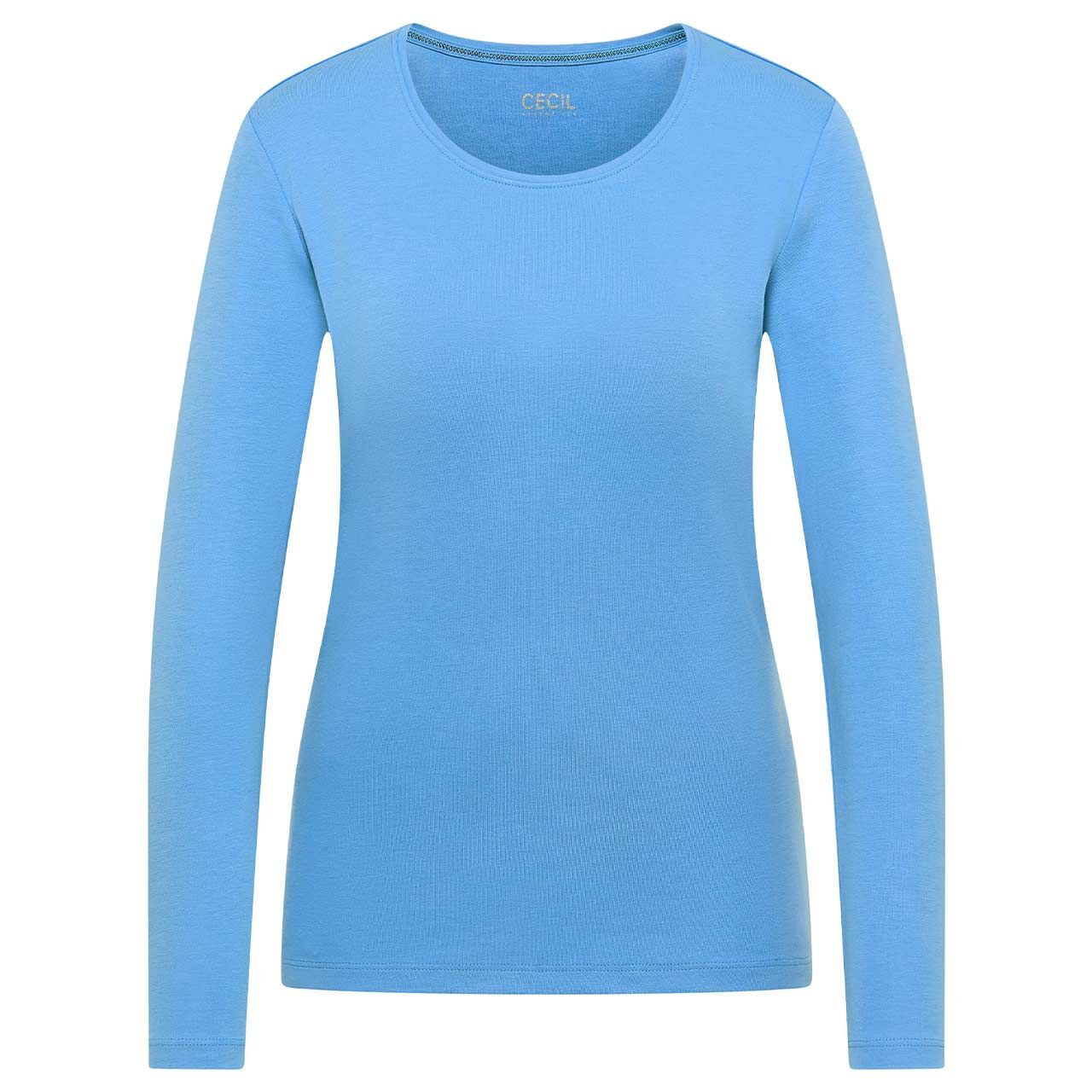 Cecil Damen Langarm Shirt Pia fountain blue