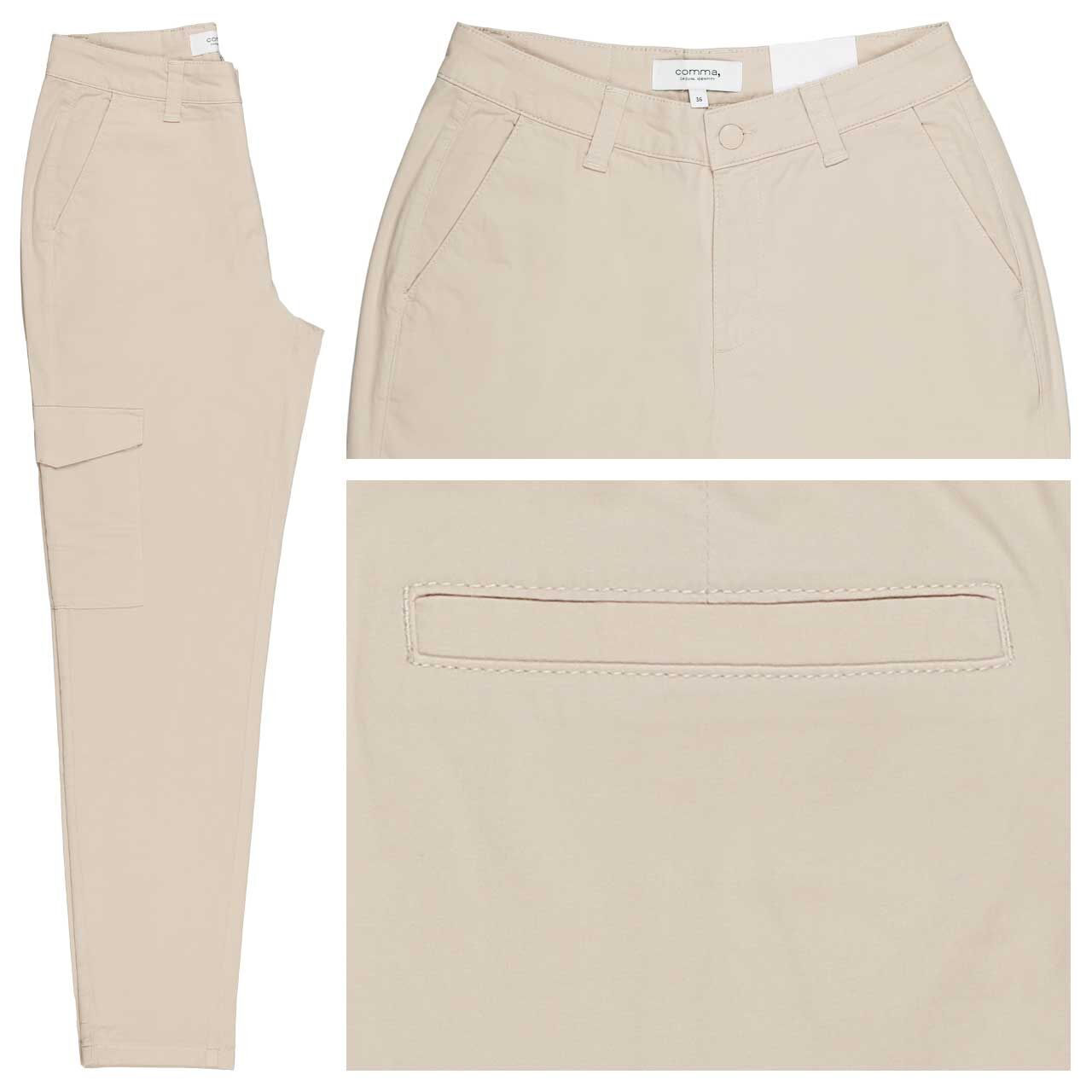 Comma Damen Cargo Baumwollhose light brown