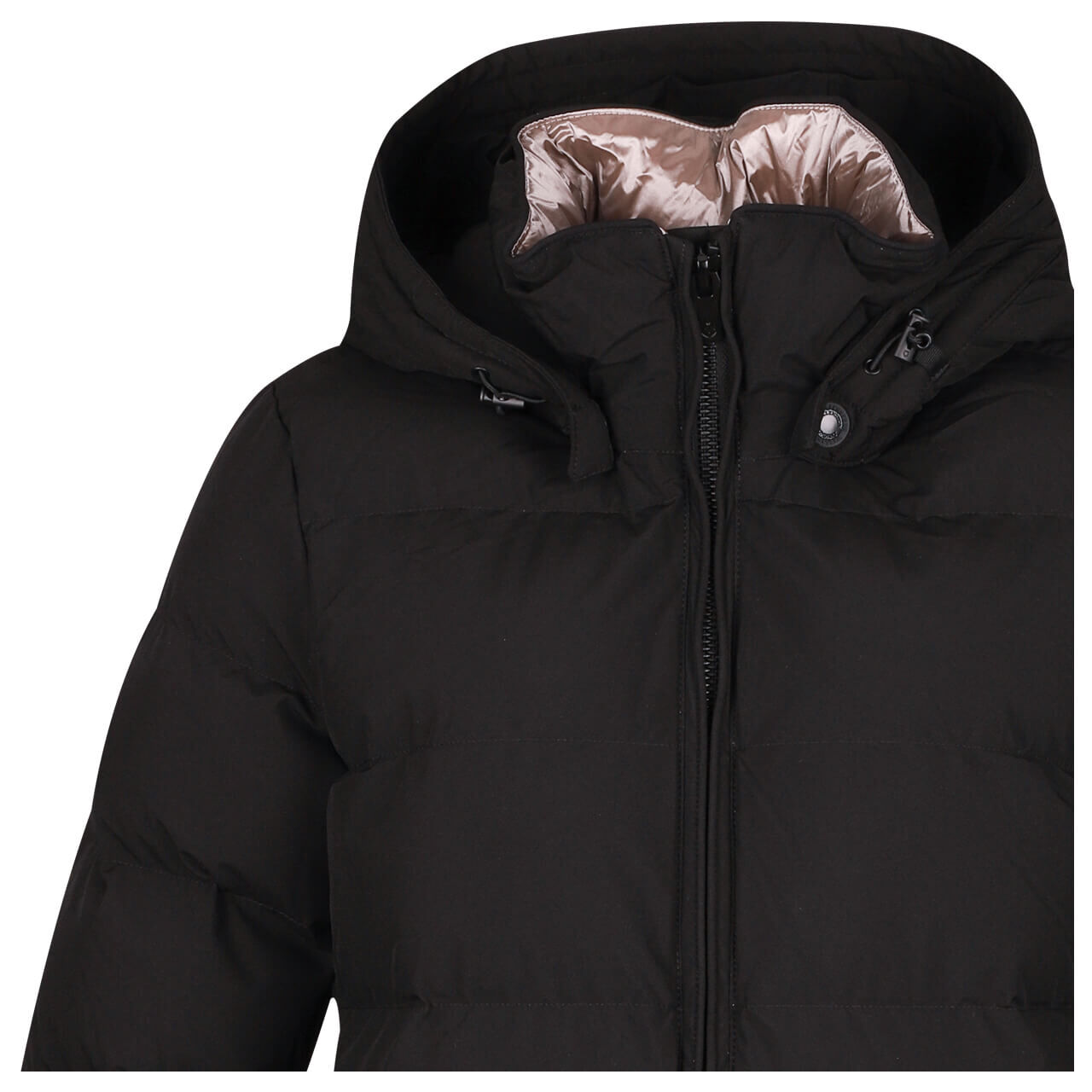Damen Jacke Goldmine Long von Wellensteyn in Schwarz, detaillierte Vorderansicht