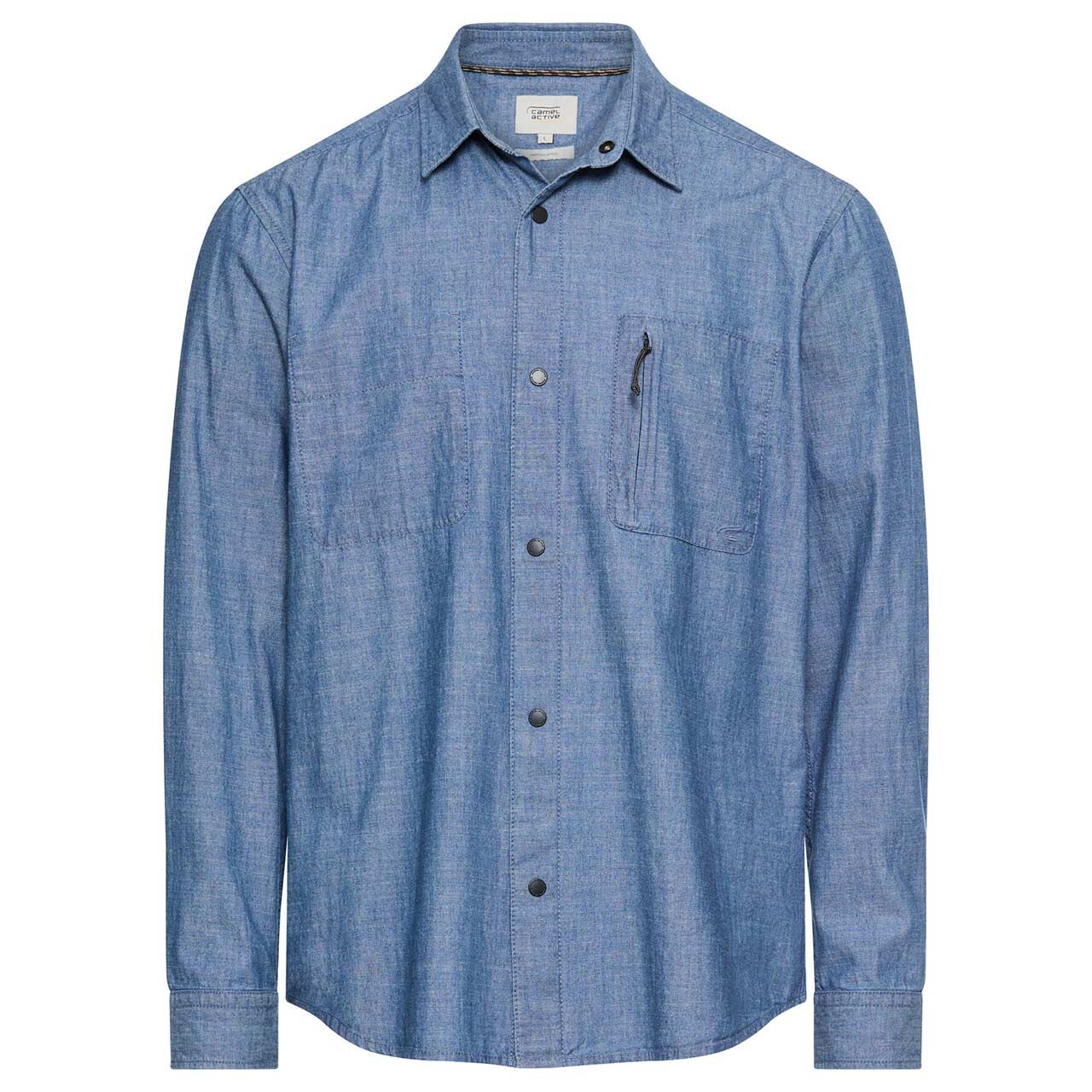 Camel active Herren Langarm Hemd stormy blue