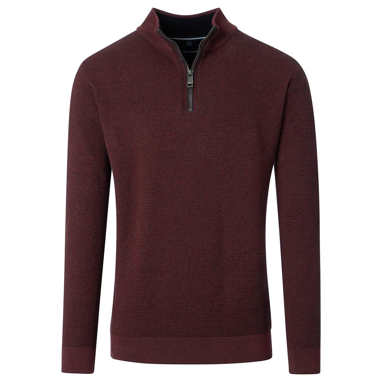 Casa Moda Herren Pullover Troyer red