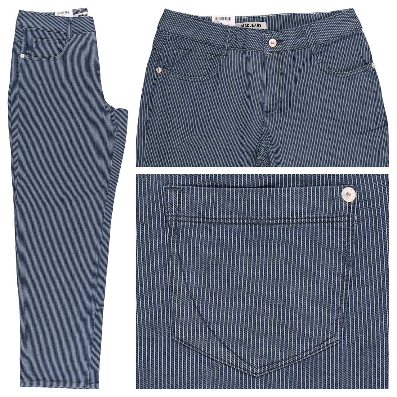 MAC Gracia Jeans striped iceberg blue