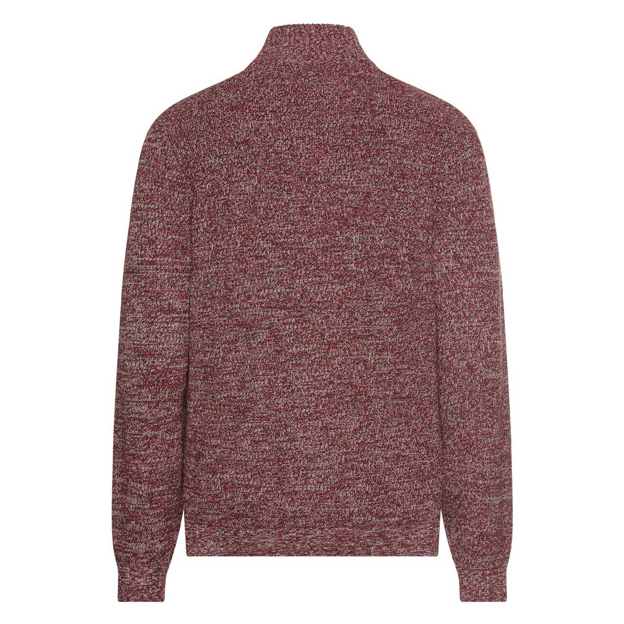 Herren Pullover Troyer von Camel active in der Farbe Rot meliert, Rückansicht