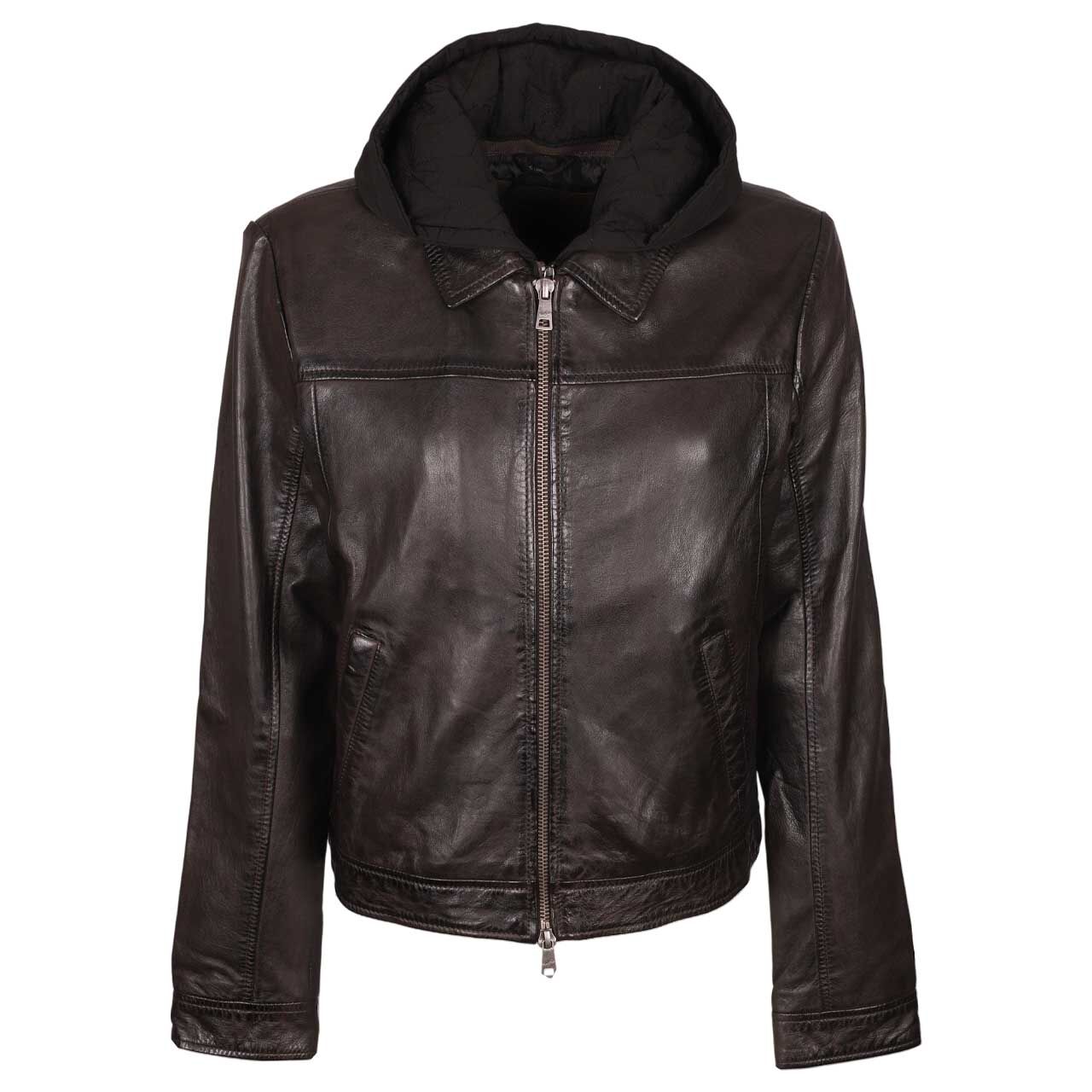 Mauritius Damen Lederjacke Avih dark brown