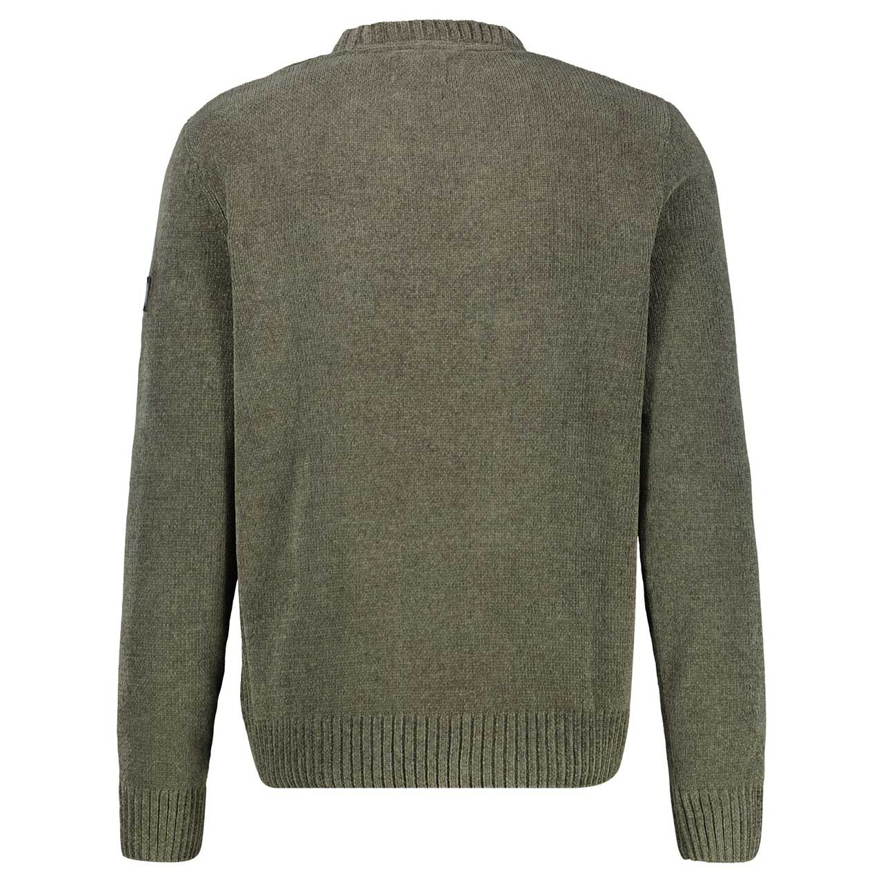 Herren Pullover Chenille Knit von Lerros in der Farbe Dunkelgrün, Rückansicht