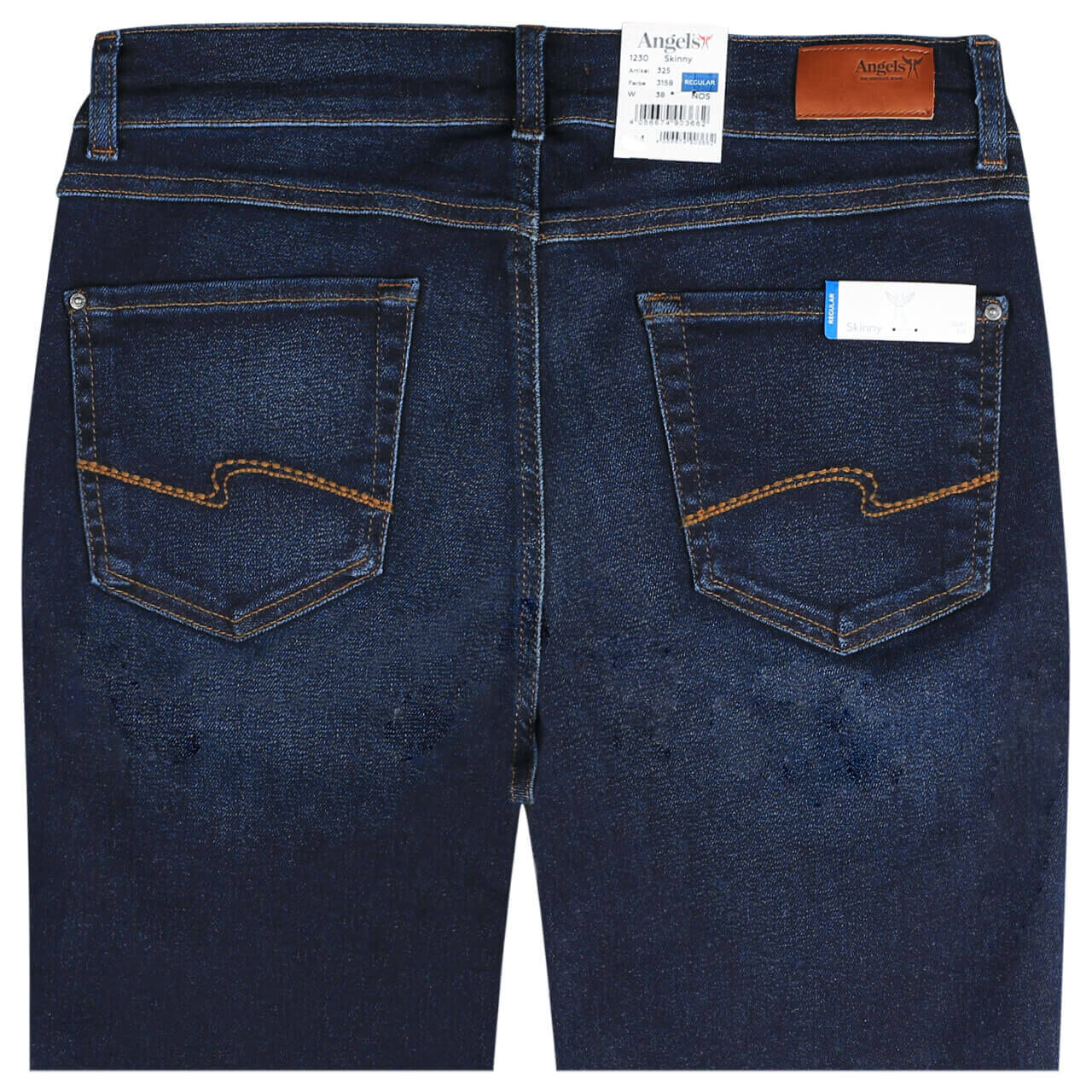 angels-jeans-skinny-dark-stone-blue-3158-hintenIObPdQFKvuqJG Damenjeans Skinny von Angels in Dunkelblau, detaillierte Rückansicht