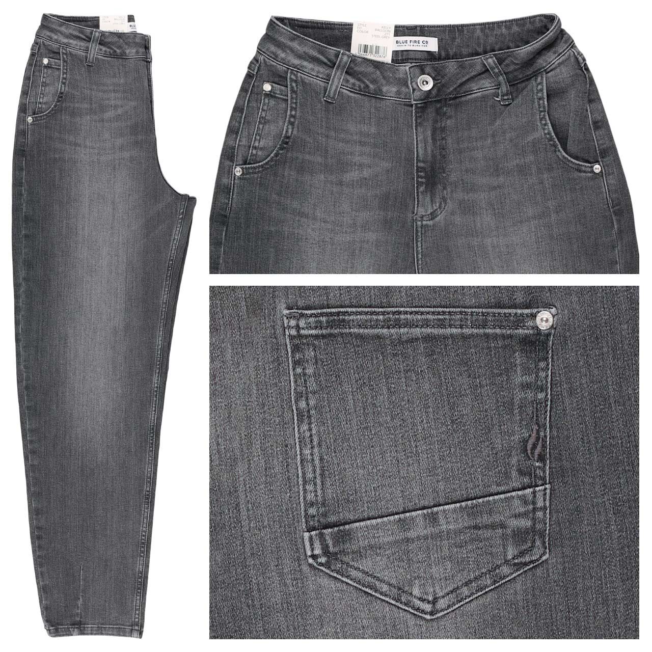 Blue Fire Kelly Balloon Jeans steel grey