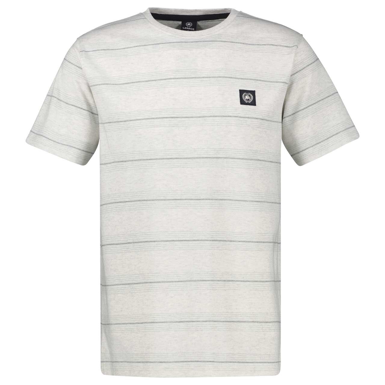 Lerros Herren T-Shirt cloudy white stripes