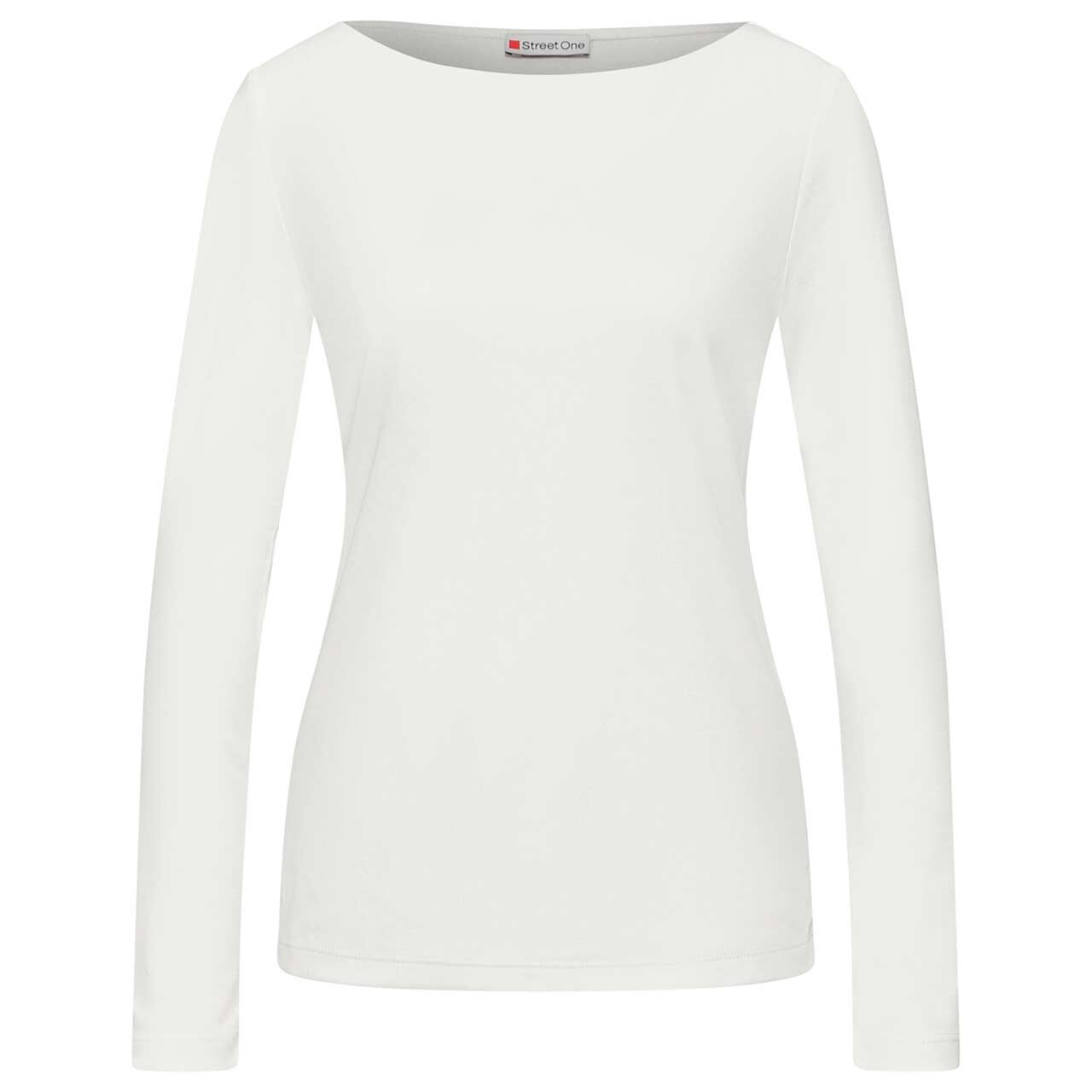 Street One Damen Langarm Shirt Lanea soft white