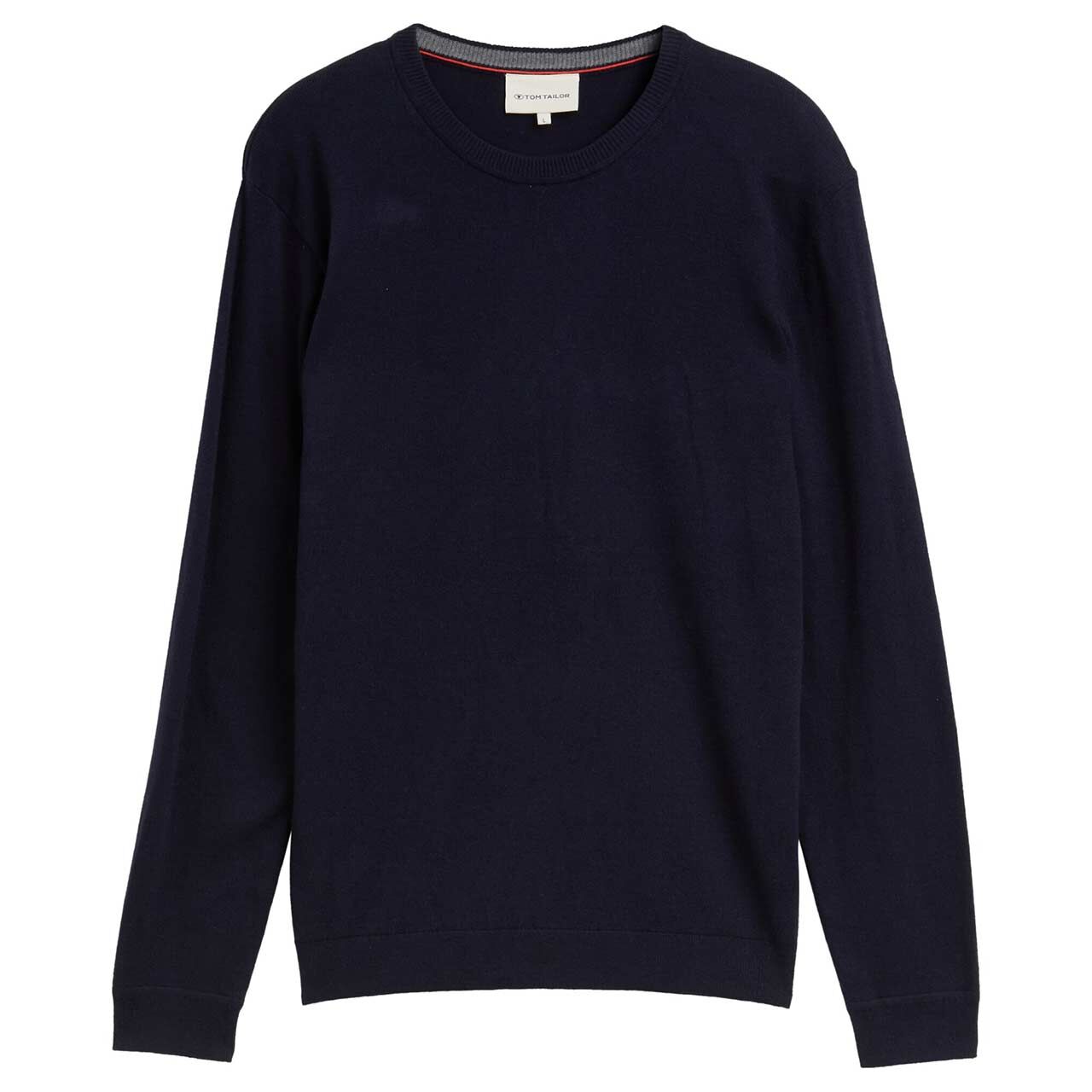 Tom Tailor Herren Pullover Cashmere Crewneck Knit navy melange