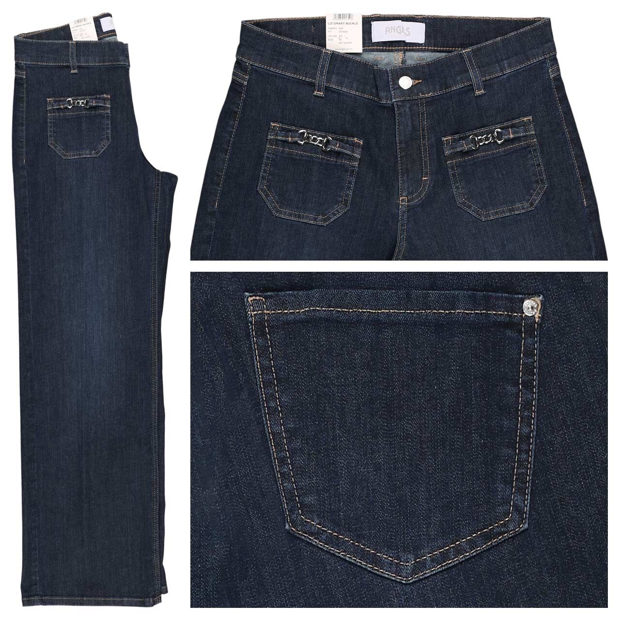 Angels Liz Smart Buckle Jeans stone used