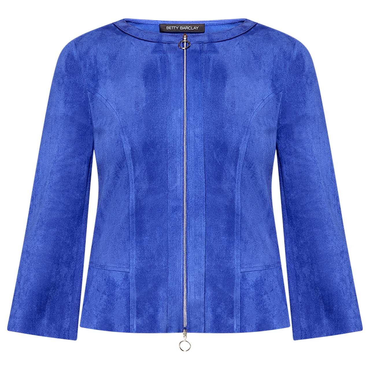 Betty Barclay Damen Velours 3/4 Arm Jacke adria blue