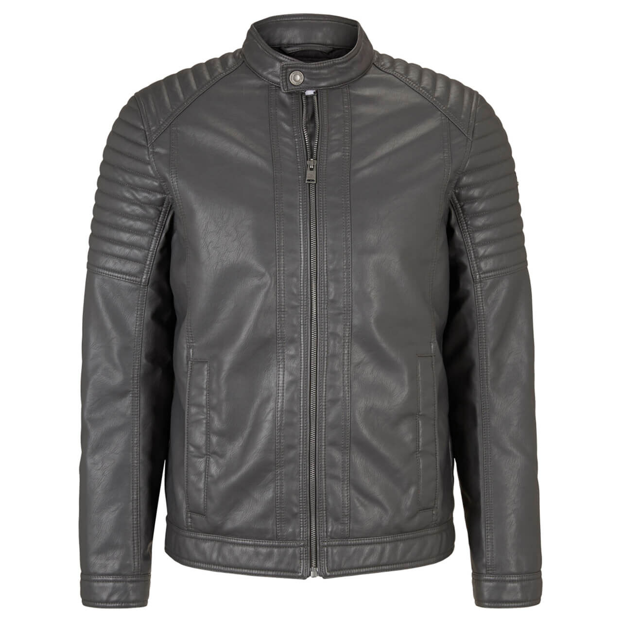Tom Tailor Faux Leather Biker Jacket Jacke für Herren in Anthrazit, FarbNr.: 26306