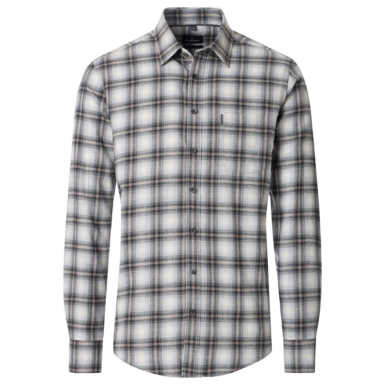 Casa Moda Herren Langarm Hemd anthracite cashmere feeling