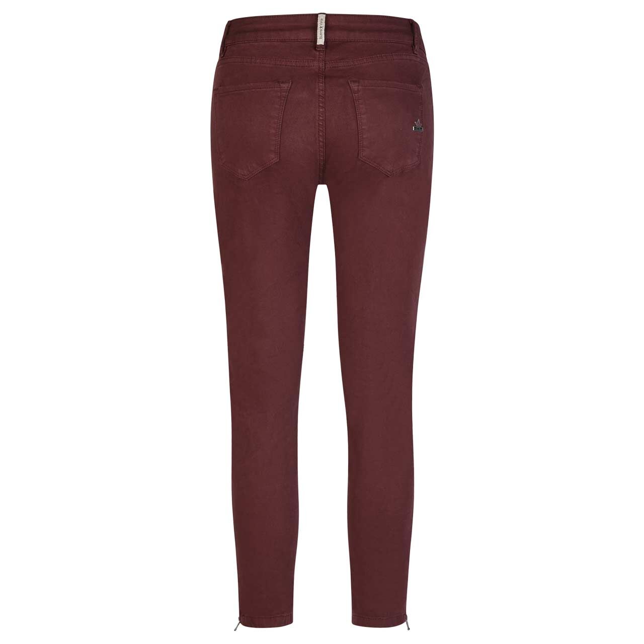 Damen Baumwollhose Italy V 7/8 Stretch Twill von Buena Vista in Burgunderrot, Rückansicht