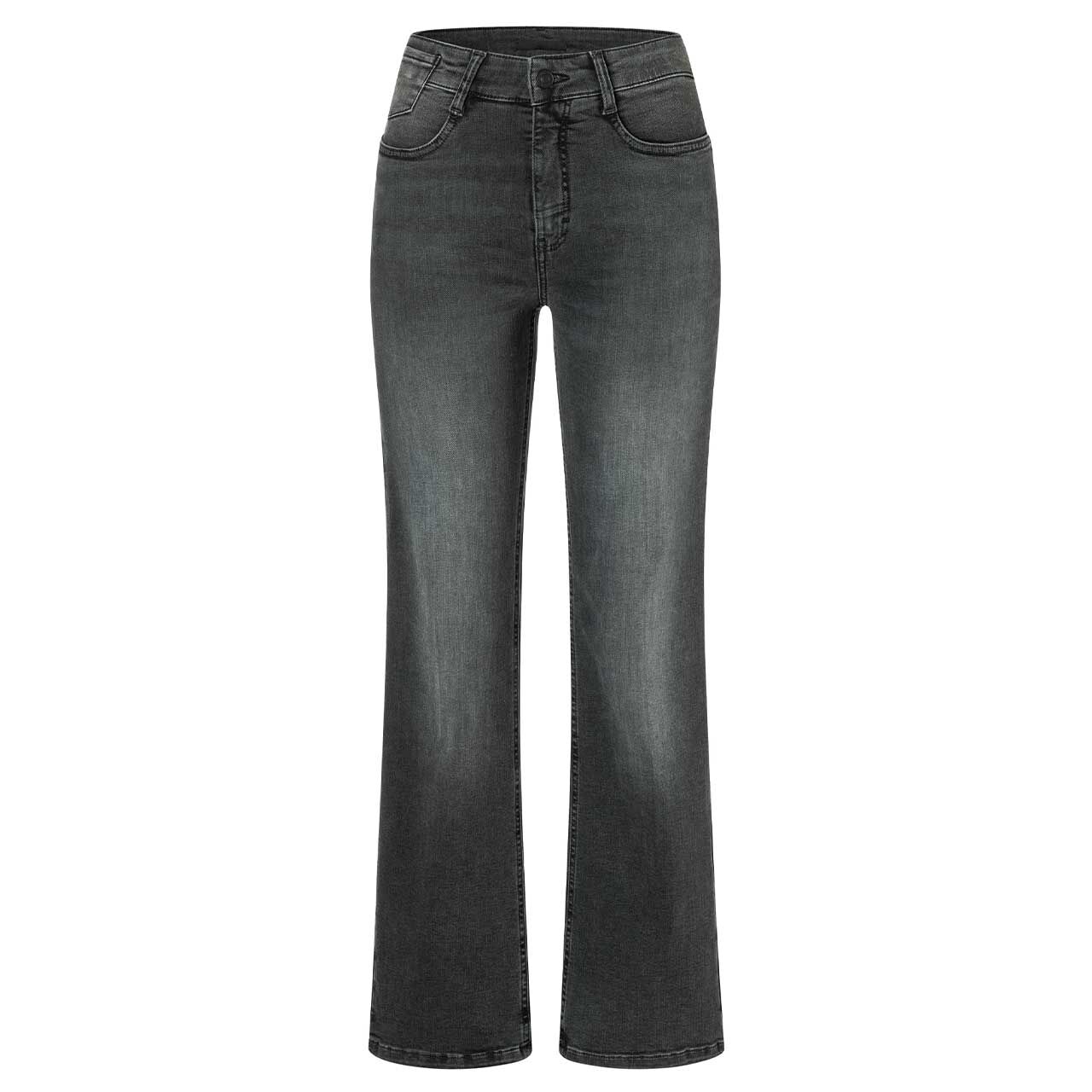Stretch Damenjeans Laura von MAC in Grau angewaschen, Vorderansicht