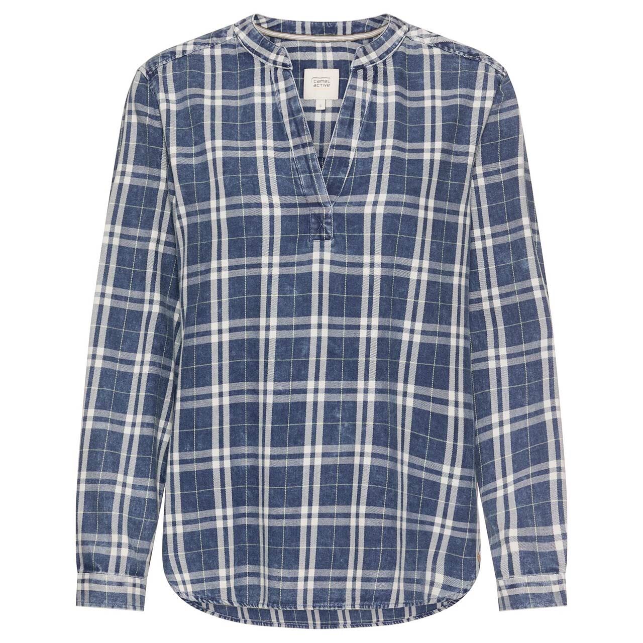 Camel active Damen Langarm Bluse indigo blue
