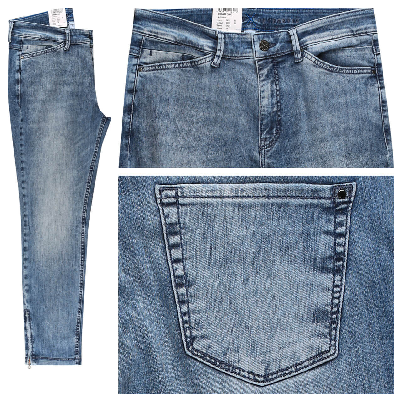 MAC Jeans Dream Chic für Damen in Blau verwaschen, FarbNr.: D424