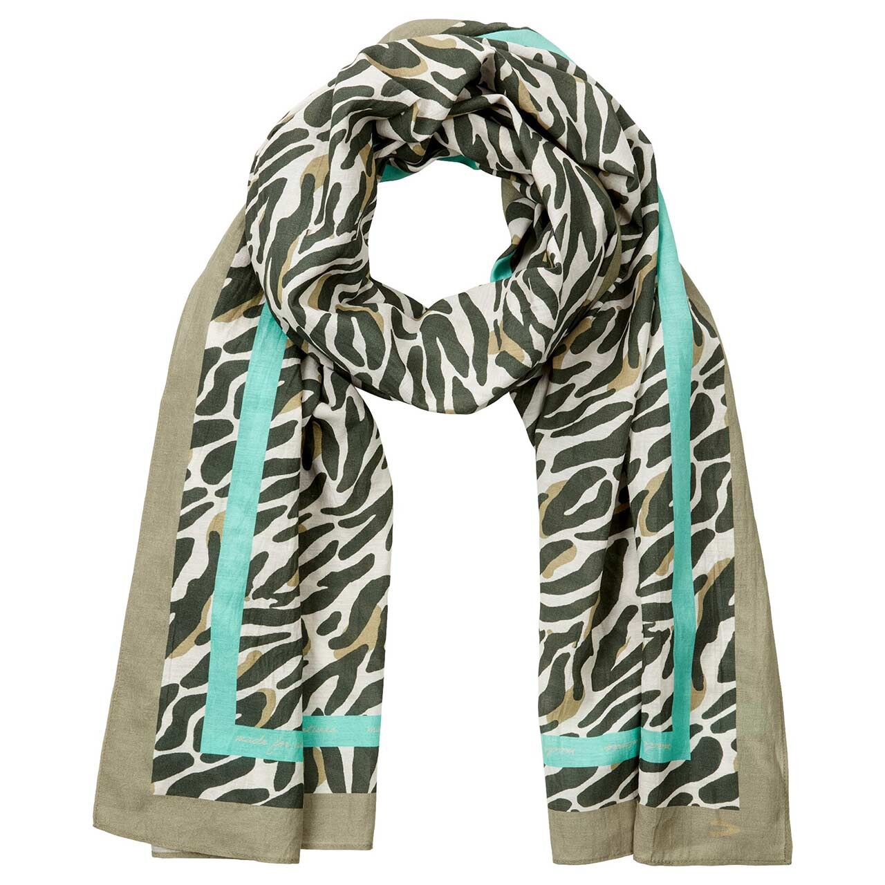 Camel active Damen Tuch khaki green print Camel active Damen Tuch khaki green print