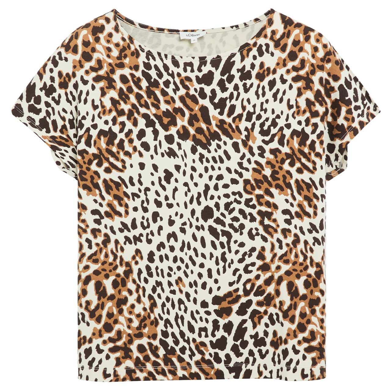 s.Oliver Damen T-Shirt almond white print
