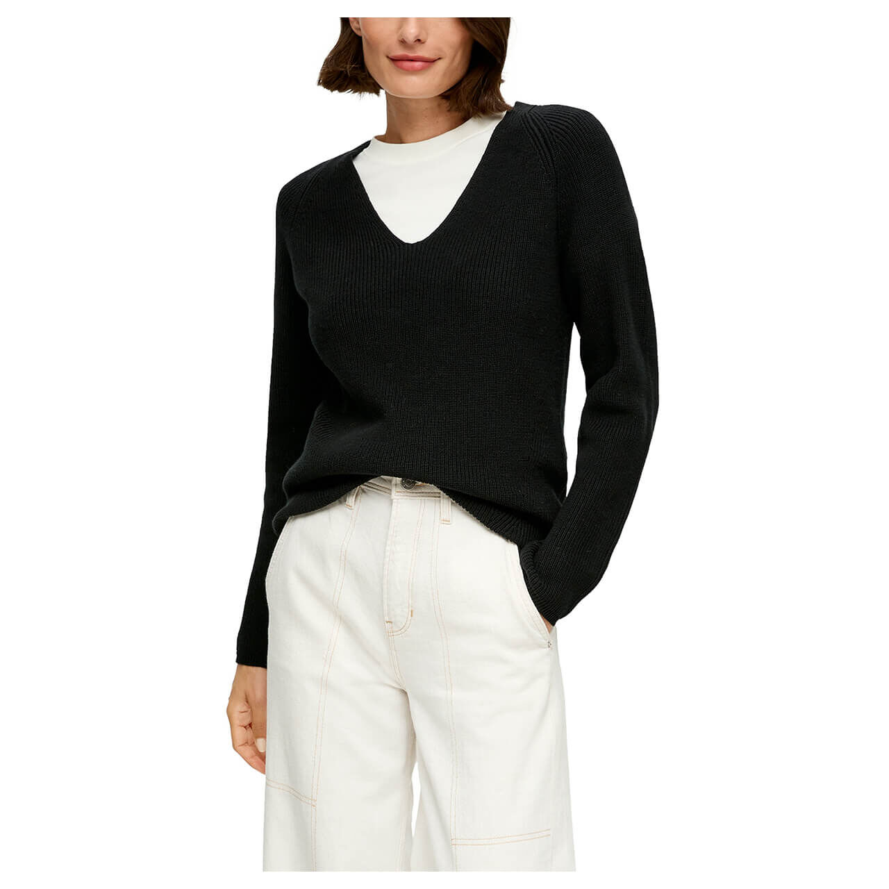 s.Oliver Damen Pullover soft black