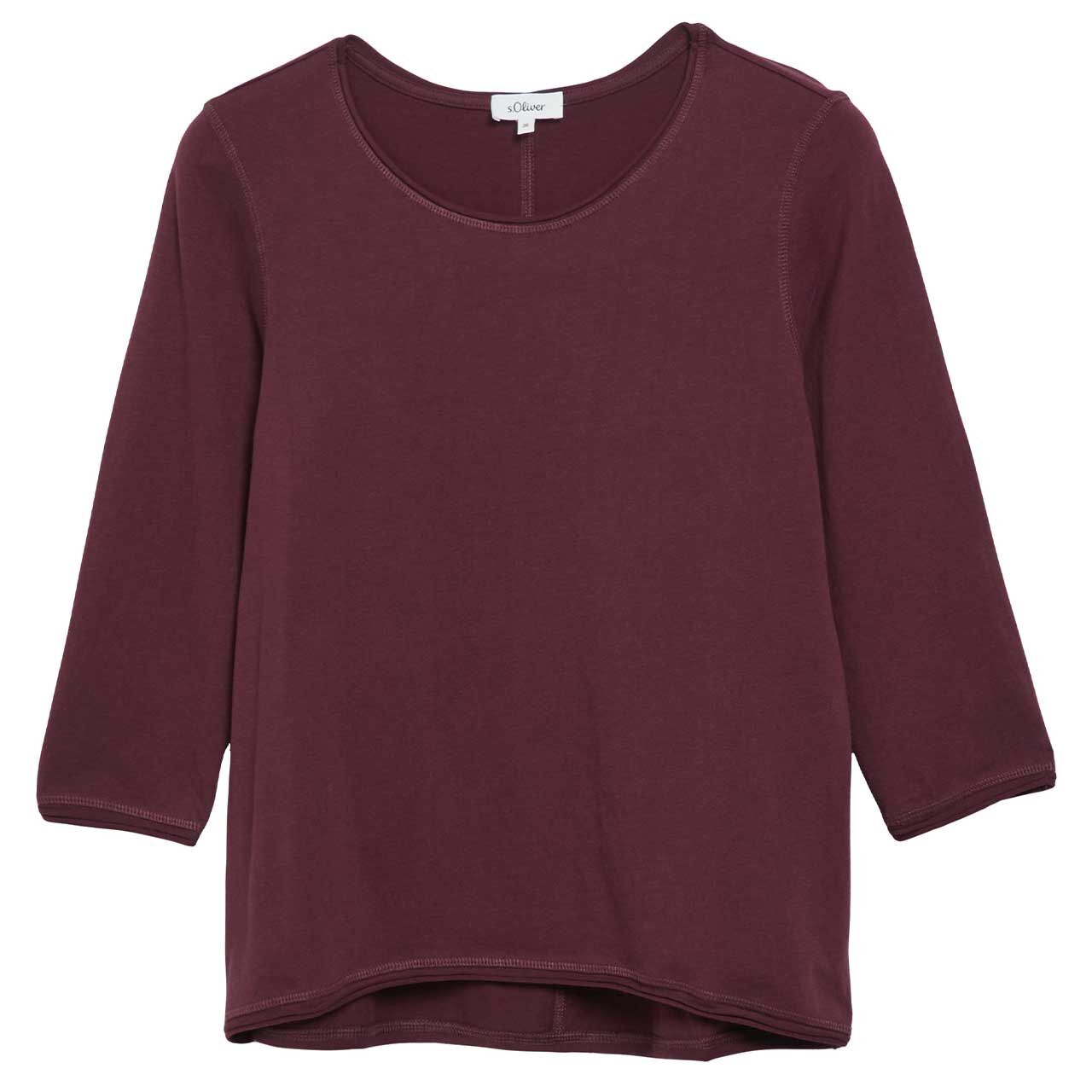s.Oliver Damen 3/4 Arm Shirt burgundy