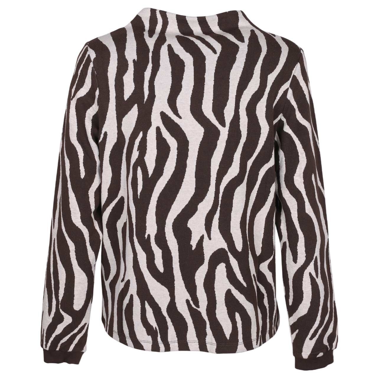 Damen Pullover Dessin Turtle Neck von Street One in Dunkelbraun mit Print, Rückansicht