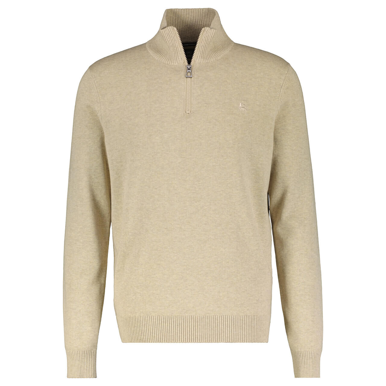 Lerros Herren Pullover Troyer light tender beige melange