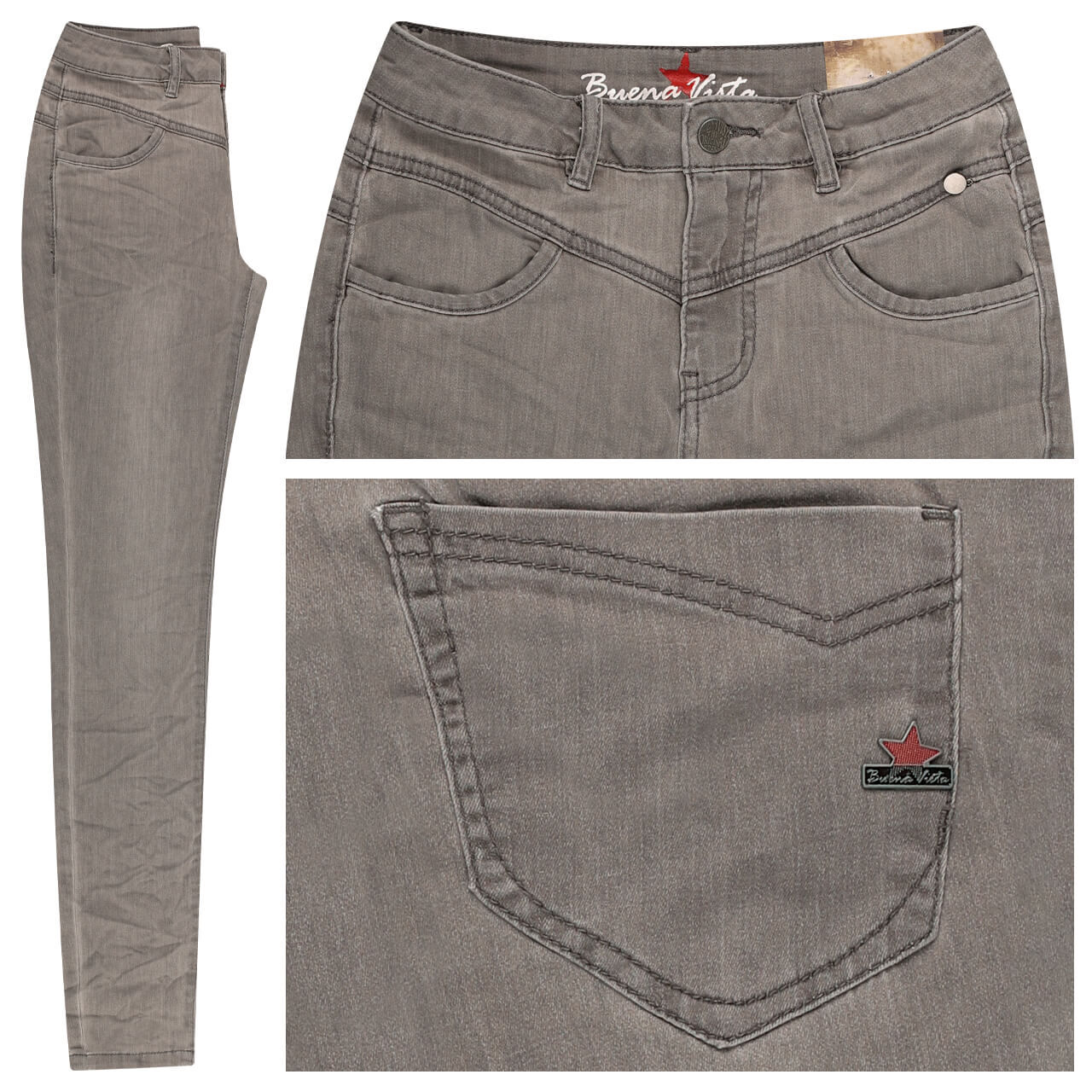 Buena Vista Jeans Florida-B Cozy Denim light grey
