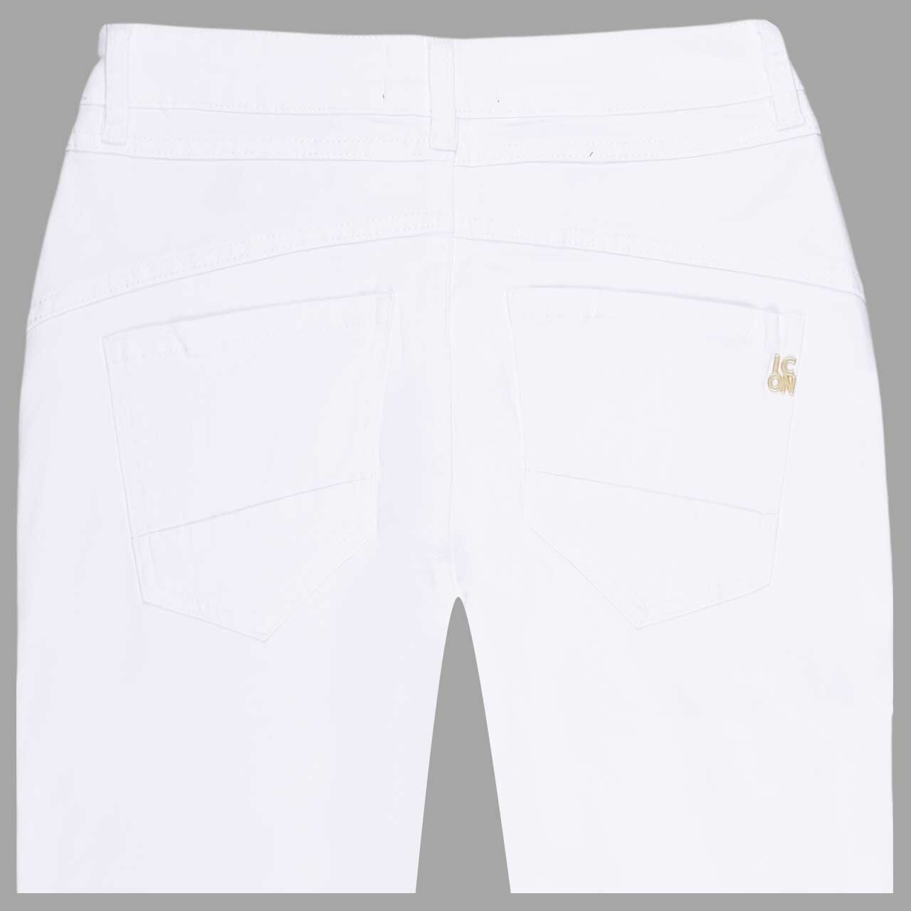 Damenjeans California Sunrise von Senoritas Icon in Weiß, detaillierte Rückansicht